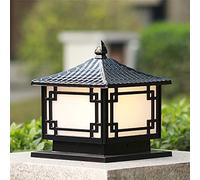 Mengjay Trade Recinzione Stigma Prato lampione Lampioncino E27 Esterno Lantern Pilastro Luce Quadrato Porta Colonna Faro Impermeabile Decor Giardino Cancello Paesaggio Stradale
