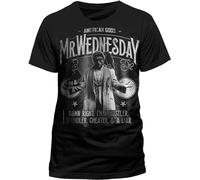MENGJI American Gods Mr. Wednesday Black T-Shirt XXL