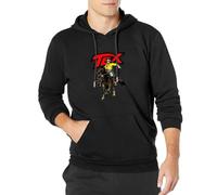 MENGJI Bailey Geddes Tex Italian Comic Hoody Tex Willer Retro Western Comics Black XXL