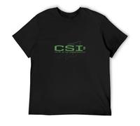 MENGJI Men's T-Shirt CSI Sketchy Shadow Youth Black L
