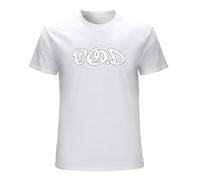 MENGJI Men's T-Shirt Payable On Death P.O.D. Black S