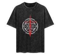 MENGJI T-Shirt Unisex Retro Fate Stay Night Noble Saber Cotton Round Neck Black L