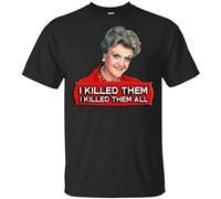 MENGJI Unisex T-Shirt Angela Lansbury I Killed Them all Black S