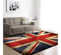 Mengjie Home Lavabile Tappeti di Design per Salotto Spessore Bandiera Inglese 7mm Arredamento Interno Yoga Tappeto Soggiorno e Camera da Letto 150 * 200CM