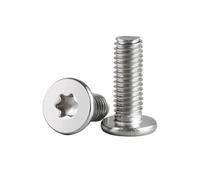 MengJiu 10 pezzi M1.6 M2 M2.5 M3 M4 M5 M6 M8 CM Vite a testa piatta ultra sottile e piatta Torx a sei lobi Bullone digitale in acciaio inossidabile 304(M5,40mm x10pcs)