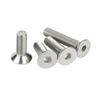 MengJiu 5/10/100 pezzi Vite a brugola M1.6 M2 .5 M3 M4 M5 M6 M8 304 A2 Acciaio inossidabile DIN7991 a testa svasata piatta con esagono incassato(65mm,M6 (10pcs))