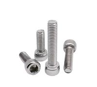 MengJiu 5/10/50 pezzi DIN912 M1.4 .6 M2 .5 M3 M4 M5 M6 M8 A2-70 304 Acciaio inossidabile Allen Vite a testa cilindrica con esagono incassato(65mm,M4 10pcs)