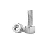 MengJiu Bulloni for macchine metalliche con filettatura a esagono incassato in acciaio inossidabile 304 M3 M4 M5 M6 M8 DIN912 DIN7991 ISO7380 A2 Viti a brugola esagonale(DIN912,10mm,M5(20Pcs))