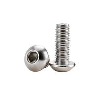 MengJiu Bulloni for macchine metalliche con filettatura a esagono incassato in acciaio inossidabile 304 M3 M4 M5 M6 M8 DIN912 DIN7991 ISO7380 A2 Viti a brugola esagonale(ISO7380,40mm,M5(20Pcs))