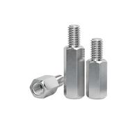 MengJiu Distanziatore esagonale in acciaio inossidabile 303 M3 M4 M5 M6 M8 M10, distanziatore maschio-femmina, vite, distanziatore for pilastri, supporto PCB(5mm,M2(Head 4mm)-10pcs)