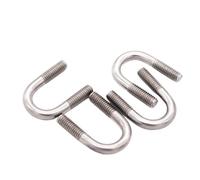 MengJiu M6 M8 M10 304 A2-70 Acciaio inossidabile Filettatura metrica Tipo a U Bullone a forma di Cerchio Tubo Clip Cinghia Fermaglio Morsetto Vite a(M8x63mm)