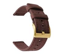 MENGKE 18mm 20mm 22mm Cinturino In Tela Intrecciata Compatibile Con Samsung Galaxy Watch 3/4 40mm 44mm Classic 46mm 42mm Cinturino A Sgancio Rapido(Brown gold,20mm)