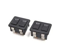 MENGKE 2pcs Black 10 Terminali for camion Doppia righe DPST. Interruttore di commutazione della finestra di alimentazione Interruttore della finestra di alimentazione
