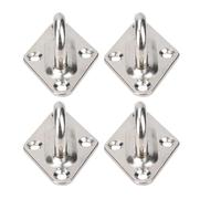 MENGKE 304 Acciaio Inossidabile Acciaio in Acciaio a Parete a Parete Gancio Heavy Duty Eye Plate Adatta for Barca Yoga Swings Hammocks 1xcf.(8mm)