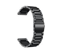 MENGKE Cinturini in acciaio inossidabile adatti for Garmin Forerunner 55 245 645m Smart Watch Band Braccialetto in metallo Braccialetto adatto for approccio S40 S12 S42. Correa.(Style 1 Black,For Fore