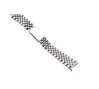 MENGKE Cinturino Di Lusso 13/17/18/19/20/21 / 22mm Bracciale In Metallo Con Estremità Curva Compatibile Con Rolex DATEJUST Cinturino In Acciaio Inossidabile Accessori For Orologi Da Uomo(Silver,19mm)