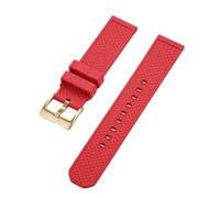 MENGKE Cinturino For Orologio 18mm 20mm 22mm Nuovo Design Cinturini In Gomma Fluoro A Sgancio Rapido For Orologi Intelligenti(Red Gold,22mm)