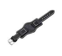 MENGKE Cinturino for orologio da uomo con cinturino in pelle 20mm 22mm 24mm Bracciale for orologio in pelle Giallo Blu Nero Verde Cinturino for orologio di colore rosso(Black,20mm)