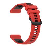 MENGKE Cinturino sportivo in silicone bicolore compatibile con Garmin Forerunner 965 955 Solar 945 935 745 cinturino di ricambio for cinturino da 22 mm(Red Black,For Forerunner 745)