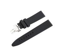 MENGKE Nuovo Cinturino In Gomma Di Alta Qualità 21mm 23mm Cinturino In Silicone Subacqueo Nero Compatibile Con Chopard(Silver buckle,21mm)
