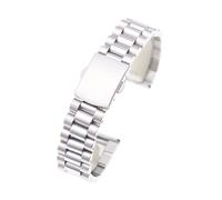 MENGKEG 18mm 20mm 22mm Cinturino In Acciaio Inossidabile Curvo Con Estremità Dritta Compatibile Con Orologio SKX Citiz(Silver curved end S,18mm)