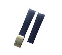MENGKEG 21MM Gomma Cinturino In Silicone Cinturino Compatibile Con Longines Conquest HydroConquest L3 Accessori(Blue with clasp)