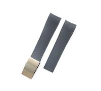 MENGKEG 21MM Gomma Cinturino In Silicone Cinturino Compatibile Con Longines Conquest HydroConquest L3 Accessori(DarkGray with clasp)