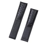 MENGKEG 22mm Accessori For Orologio Compatibile Con TAG Compatibile Con HEUER Cinturino MONACO CARRERA Cinturino(Black Black Line,22MM WITH LOGO_BLACK BUCKLE)
