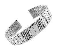 MENGKEG Accessori For Orologi Compatibile Con Longines Serie L4 Cinturino Da Polso For Donna Uomo Cinturino In Acciaio Inossidabile Solido Spessore 13/18/20/22 Mm(Silver,18mm with L0G0)