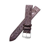 MENGKEG Cinturini Di Ricambio 13mm 18mm 20mm Compatibili Con Cinturino In Vera Pelle Longines Cinturini For Orologi Da 18 Mm For Chiusura Bracciale Uomo Donna(Brown silver clasp,20mm)