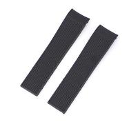 MENGKEG Cinturini Di Ricambio Da 21 Mm Compatibili Con Longines HydroConquest Cinturino For Orologio In Gomma Con Fibbia Pieghevole Accessori For Bracciale(Black-no buckle)