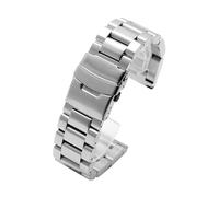 MENGKEG Cinturini For Orologi In Acciaio Inossidabile 316L Con Ispessimento Solido 5,5 Mm Argento 22 Mm 24 Mm 26 Mm Cinturino For In Metallo(Silvery,26mm)