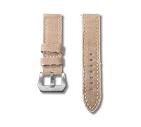 MENGKEG Cinturini For Orologi In Tela Cinturini For Orologi A Due Pezzi In Denim Premium A Sgancio Rapido Fibbia In Acciaio Opaco 20mm 22mm 24mm(Khaki,22mm)