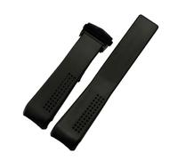 MENGKEG Cinturino Classico In Gomma Di Lusso Compatibile Con TAG HEUER Cinturino Da Polso Con Fibbia Deployante In Acciaio Inossidabile 20mm 22mm Cinturini Blu Nero(Black silver clasp,22mm)