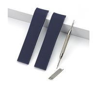 MENGKEG Cinturino Impermeabile In Gomma Da 21 Mm Compatibile Con Longines Conquest HydroConquest L3 Cinturino(Blue strap,NO BUCKLE_21MM)