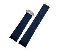 MENGKEG Cinturino In Gomma Compatibile Con TAG WAY201A/WAY211A 300 | 500 Cinturino Da Polso 21mm 22mm Arc End Cinturino Nero Blu Con Fibbia Pieghevole(Blue silver clasp,21mm)