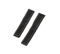 MENGKEG Cinturino In Vera Pelle Da 20 Mm 22 Mm Compatibile Con TAG For HEUER Strap Series Men Top Brand Quality Band Soft WatchBand Wrist Bracelet(Black brown line,Black buckle,20mm)