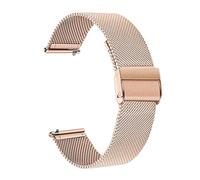 MENGKEG Cinturino Milanese In Acciaio Inossidabile Compatibile Con Garmin Vivomove HR 3 3S / Vivoactive 4 4S 3 / Venu 2 2S Sq/Cinturino Stile Luxe(Rose Gold,Vivomove)