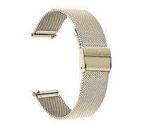 MENGKEG Cinturino Milanese In Acciaio Inossidabile Compatibile Con Garmin Vivomove HR 3 3S / Vivoactive 4 4S 3 / Venu 2 2S Sq/Cinturino Stile Luxe(Champagne Gold,Vivomove)