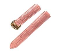 MENGKEG Compatibile Con L'orologio In Pelle A Palloncino Blu Compatibile Con Cinturino Pieghevole Rialzato In Pelle Di Vitello Da Uomo E Da Donna Grande, Medio E Piccolo(Peach pink gold,16X8mm)