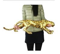 MENGLAGLA Grande Statua di Ghepardo 31 "Lunghe Statue di Leopardo Decorazioni for la casa Scultura di Animali Dorati antichi Figurine da Tavolo Display da scaffale(Gold)