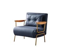 MENGLI-2024 Divano letto pieghevole Divano letto con seduta regolabile in pelle sintetica for uso domestico, adatto a soggiorni e uffici(Dark Blue,80cm)