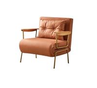 MENGLI-2024 Divano letto pieghevole Divano letto con seduta regolabile in pelle sintetica for uso domestico, adatto a soggiorni e uffici(Orange,80cm)