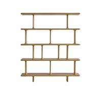 MENGLI-2024 Libreria Libreria da pavimento retrò, scaffale espositivo parete, aperto, multistrato(Grande)