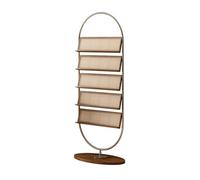 MENGLI-2024 Libreria Portariviste moderno e semplice, scaffale multistrato, libreria for la casa, espositore da pavimento for piccola camera letto(Bruin)