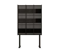 MENGLI-2024 Libreria Scaffale for libri dal pavimento al soffitto, scaffale for riviste, espositore for lettura, for CD multistrato(Nero,82cm)