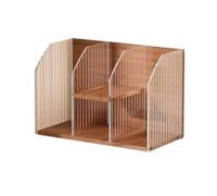 MENGLI-2024 Libreria Supporto for organizer da scaffale for libreria in legno tavolo, con ripiano espositivo divisorio in plastica, for studio domestico o ufficio(L60xW20xH36 cm)