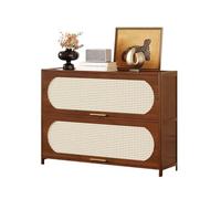 MENGLI-2024 Mobile buffet Credenza bassa a due livelli, libreria angolare, unità di stoccaggio da terra for soggiorno, librerie, e esposizione