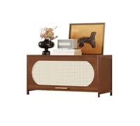 MENGLI-2024 Mobile buffet Credenza bassa a un solo strato con piano d'appoggio angolare, libreria for soggiorno, contenitore e espositore, 80 cm