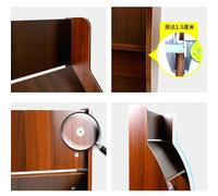 MENGLI-2024 Portariviste da Pavimento Portariviste da Pavimento in Legno, portaoggetti pubblicitario, portagiornali, espositore informativo(Walnut)